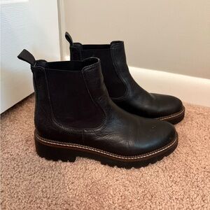 Caslon Black Ankle Boots with Elastic Panels